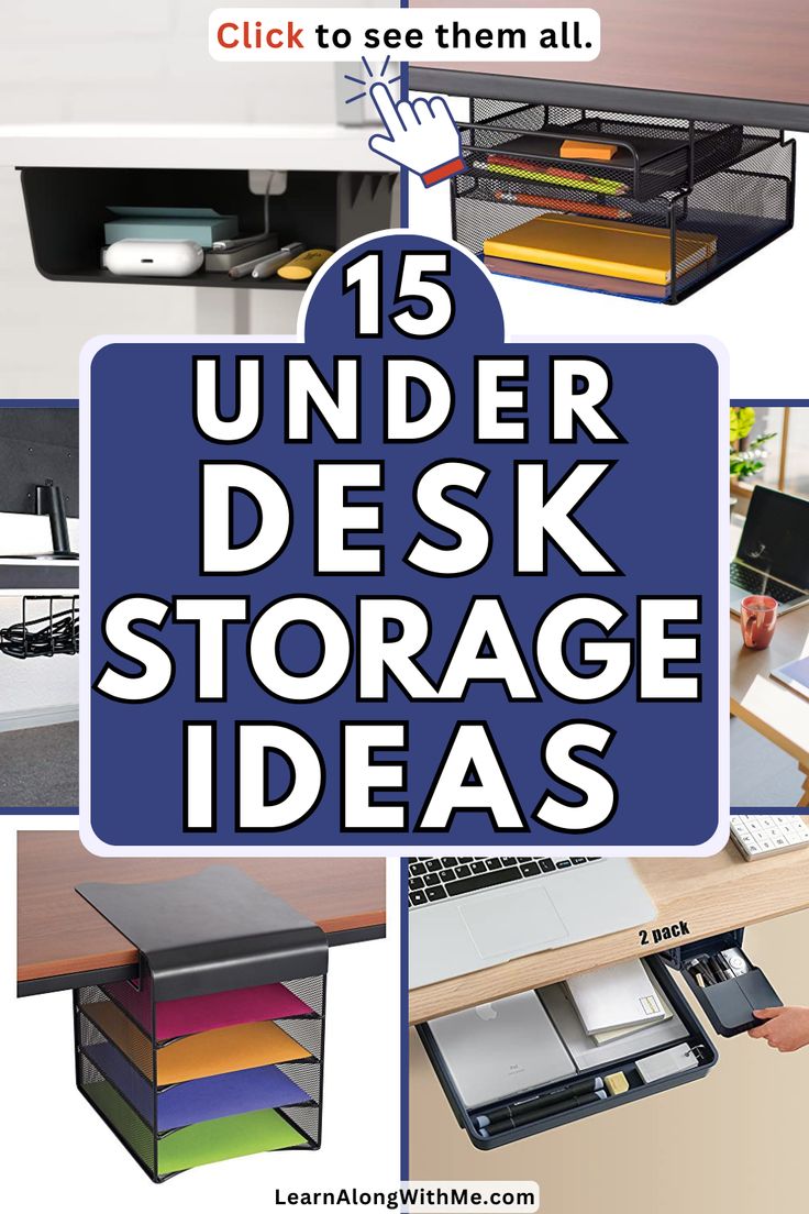 an image of desk storage ideas