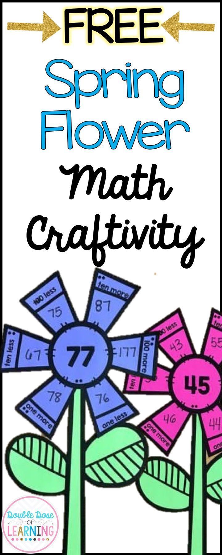 the free spring flower math craftivity is perfect for students to practice their numbers and counting skills