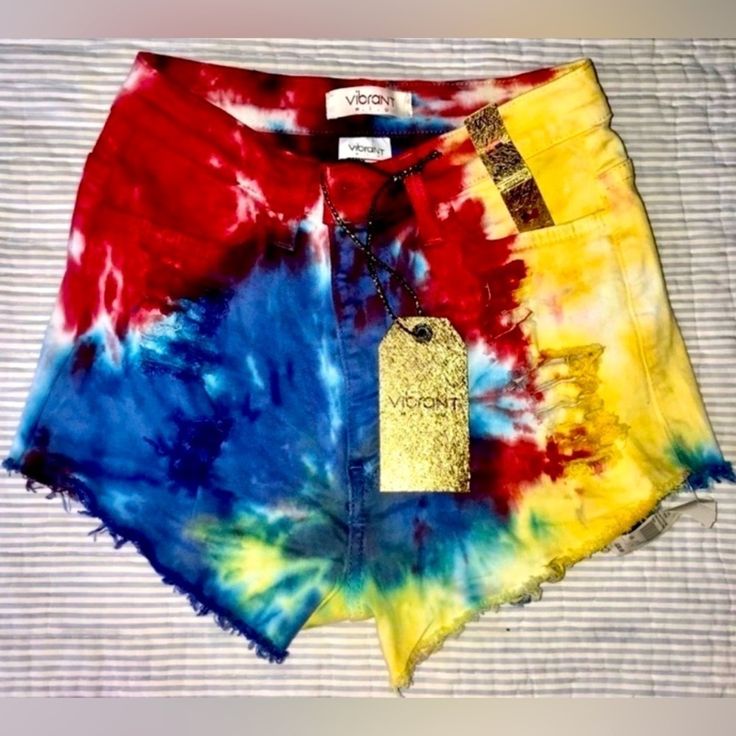 Nwt Never Worn: Bright And Eye Catching These Shorts Add A Fun Look To Any Closet. Very Comfortable With True To Size Fit, These Style Great With A Black Or White Tank. Great For Summer Activities. Multicolor High Rise Denim Bottoms, Multicolor High Waist Jeans For Summer, High Waist Multicolor Summer Jeans, Trendy Multicolor High Rise Jeans, High Rise Multicolor Cotton Bottoms, Trendy Colorful Summer Bottoms, Casual Multicolor Denim Shorts, Multicolor Denim Jean Shorts, Multicolor Denim Jean Shorts For Spring