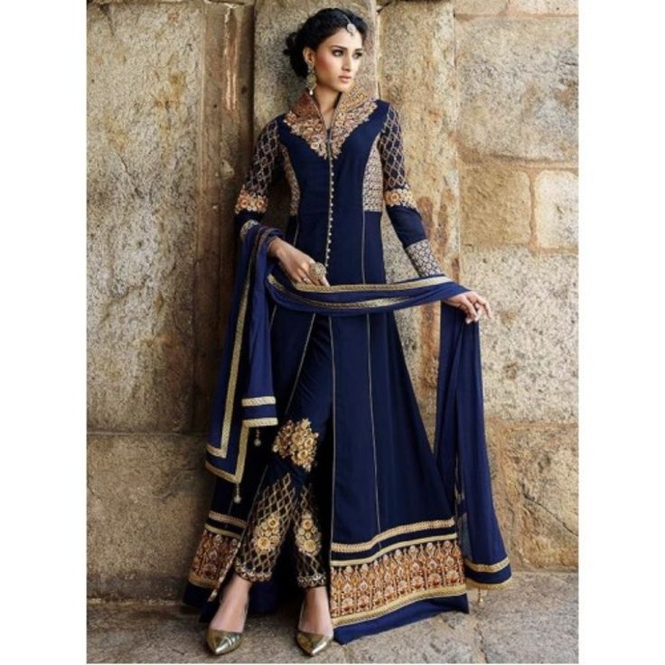 Brand New Indian Pakistani Suit In Blue Measurements: Length: 56" Bust: 34 Pants Length: 38" Shoulder To Shoulder: 14" Hip: 40 An Inch Margin On Both Sides Elegant Blue Floor-length Palazzo Set, Elegant Floor-length Blue Palazzo Set, Elegant Blue Fitted Sharara, Festive Blue Fitted Palazzo Set, Festive Fitted Blue Palazzo Set, Elegant Blue Semi-stitched Palazzo Set, Blue Long Sleeve Palazzo Set For Festive Occasions, Festive Blue Long Sleeve Palazzo Set, Festive Long Sleeve Blue Palazzo Set