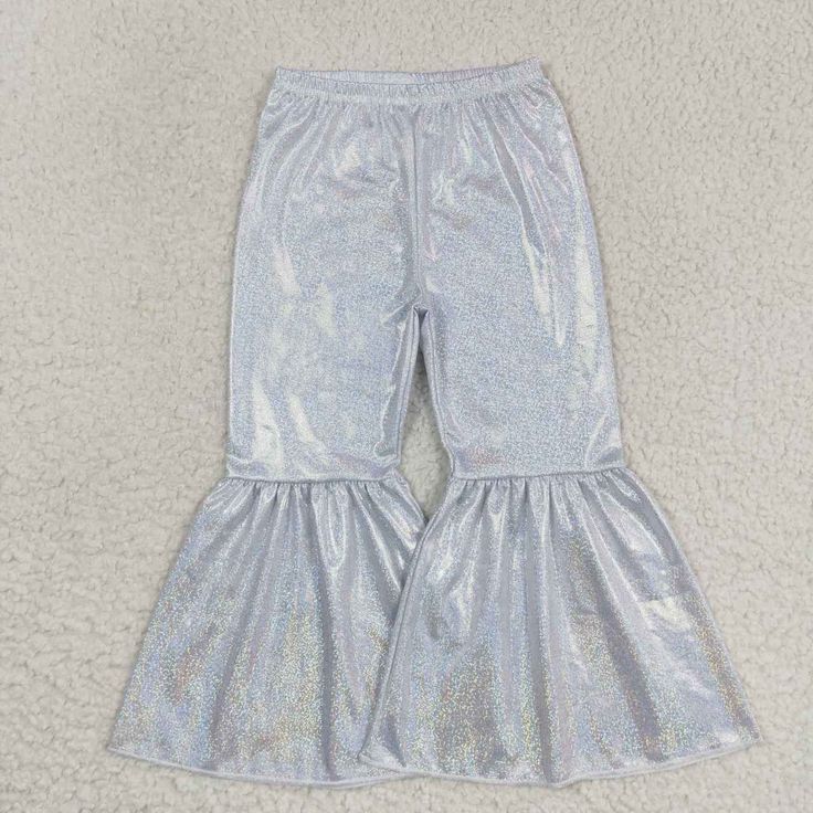 Metallic Fitted Full-length Pants, Metallic Stretch Mini-length Bottoms, Bell Pants, Baby Girl Pants, Disco Pants, Metallic Pants, Overall Outfit, Baby Skirt, Kids Boutique Clothing