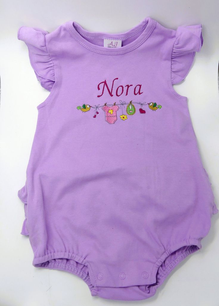 This sweet bubble is perfect for any little one in your life! Made from 100% super soft cotton, snaps at crotch. Can be personalized any name. Name Embroidery, 1st Birthday Gifts, Beaded Headband, Girls Clothing Sets, Girl Clothing, Clothing Sets, Girls Rompers, Bohemian Chic