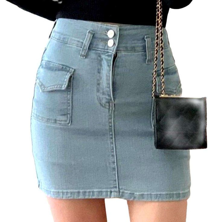 Give your summer wardrobe a '90s-inspired makeover with our Flap Pocket Above-the-knee Denim Skirt from the 2023 Spring-Summer Collection! This vintage-style. medium-waist bodycon is designed to make you look and feel like a rough goddess.Why They're Your Next Summer Staple Grunge Elegance: Embodying the perfect blend of contemporary modern and nostalgic grunge. these denim shorts are all about effortless cool. Stonewashed Frayed Pattern: Our expertly crafted wear and tear gives these shorts a r Trendy Non-stretch Mini Skirt With Pockets, Non-stretch Mid-rise Denim Skirt For Spring, Y2k Style Mini Length Bottoms With Pockets, Trendy Cotton Mid-rise Mini Skirt, Y2k Mini Length Bottoms With Pockets, Y2k Short Denim Skirt With Pockets, Trendy Mid-rise Cotton Mini Skirt, Y2k Mini Bottoms With Pockets, Fitted Cotton Denim Skirt For Summer