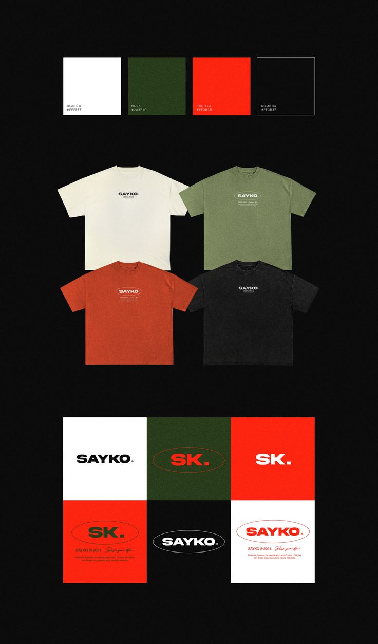 an assortment of t - shirts with different colors on them