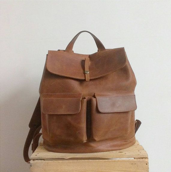 It is MADE with LOVE & PASSION It is from LEATHER It is ROOMY It is BEAUTIFUL It makes The Owner HAPPY =)  Handmade leather backpack consists of:  - Vintage Brown Leather Backpack For Everyday Carry, Brown Leather Backpack With Waxed Finish For Adventure, Vintage Leather Backpack With Pockets, Vintage Brown Leather Backpack For Adventure, Brown Leather Adventure Backpack, Brown Leather-backed Adventure Backpack, Adventure Brown Leather Backpack, Brown Vintage Leather Backpack For Adventure, Brown Leather Backpack For Adventure