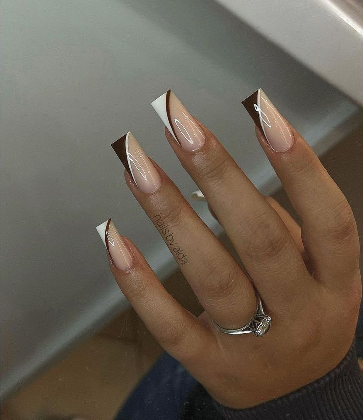 Brown Acrylic Nails, Plain Nails, Wow Nails, Subtle Nails, Fancy Nails Designs, Beige Nails, Simple Gel Nails, Simple Acrylic Nails, Work Nails