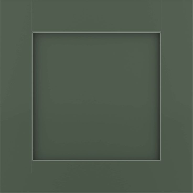 a green square frame on a white background with the bottom half painted in dark green