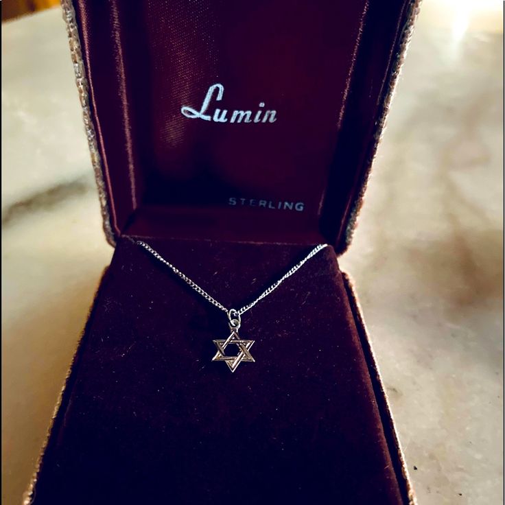 From Lumin Jewelers Older Piece, Star Of David Necklace In Sterling Silver. Silver Star-shaped Necklace For Formal Occasions, Silver Star Necklace For Formal Occasions, David Bowie Star, Star Of David Necklace, Star Of David, Star Necklace, David Bowie, Womens Jewelry Necklace, Jewelry Necklaces