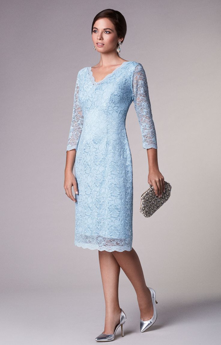 A brand new colourway for our premium corded lace dress – Anya is now available in fresh Eau de Nil. With a luxurious hint of sheen and a classic v neckline, our cool new shade is a flattering choice for any skin tone. As seen in Ultimate Wedding Magazine With delicate scallop details along the front neckline and ¾ sleeve cuffs, Anya is a light and easy occasion dress for stylish summer invites. Details to love – discreet side zip, subtle stretch for an easy fit, flattering ¾ sleeves. V-neck Lace Trim Gala Dress, Elegant V-neck Dress For Spring Gala, Elegant Spring V-neck Dress For Gala, V-neck Gala Dress With Lace Trim, Elegant V-neck Lace Dress For Gala, Elegant Lace V-neck Party Dress, Elegant Lace Midi-length Mother Of The Bride Dress, Classic V-neck Dresses For Gala, Spring Gala Lace Mother Of The Bride Dress