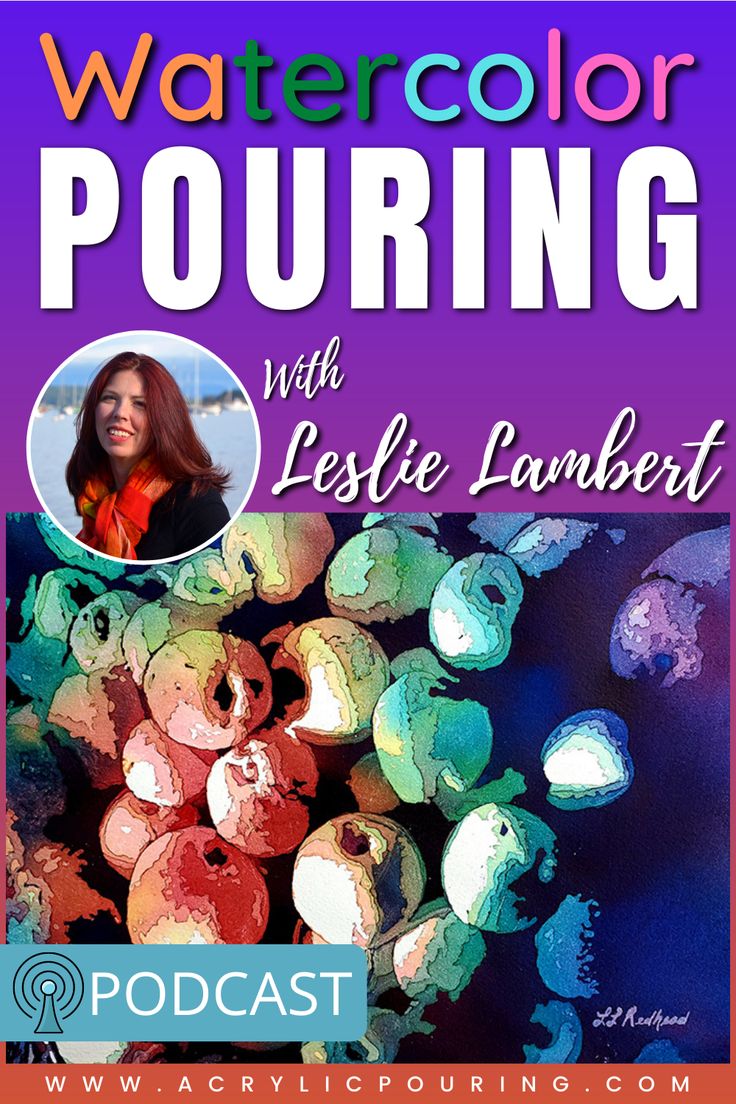 the cover for watercolor pouring with elsie lambbett