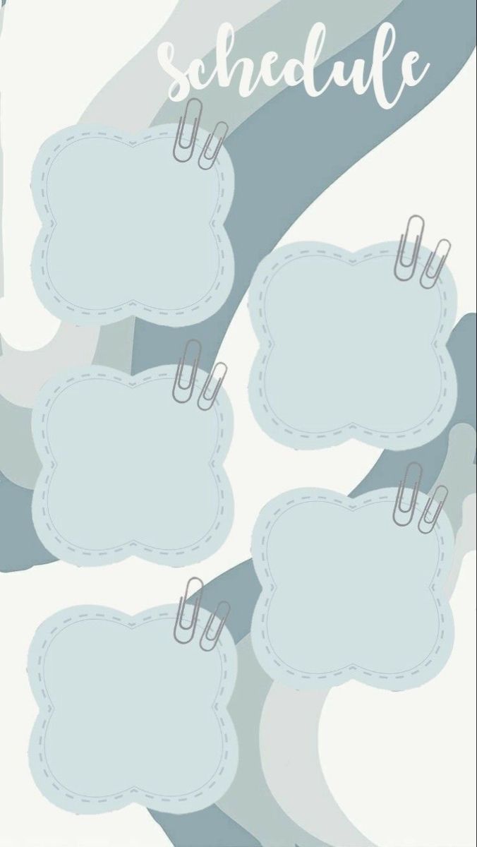 the back side of a blue and white background with some paper cutouts on it