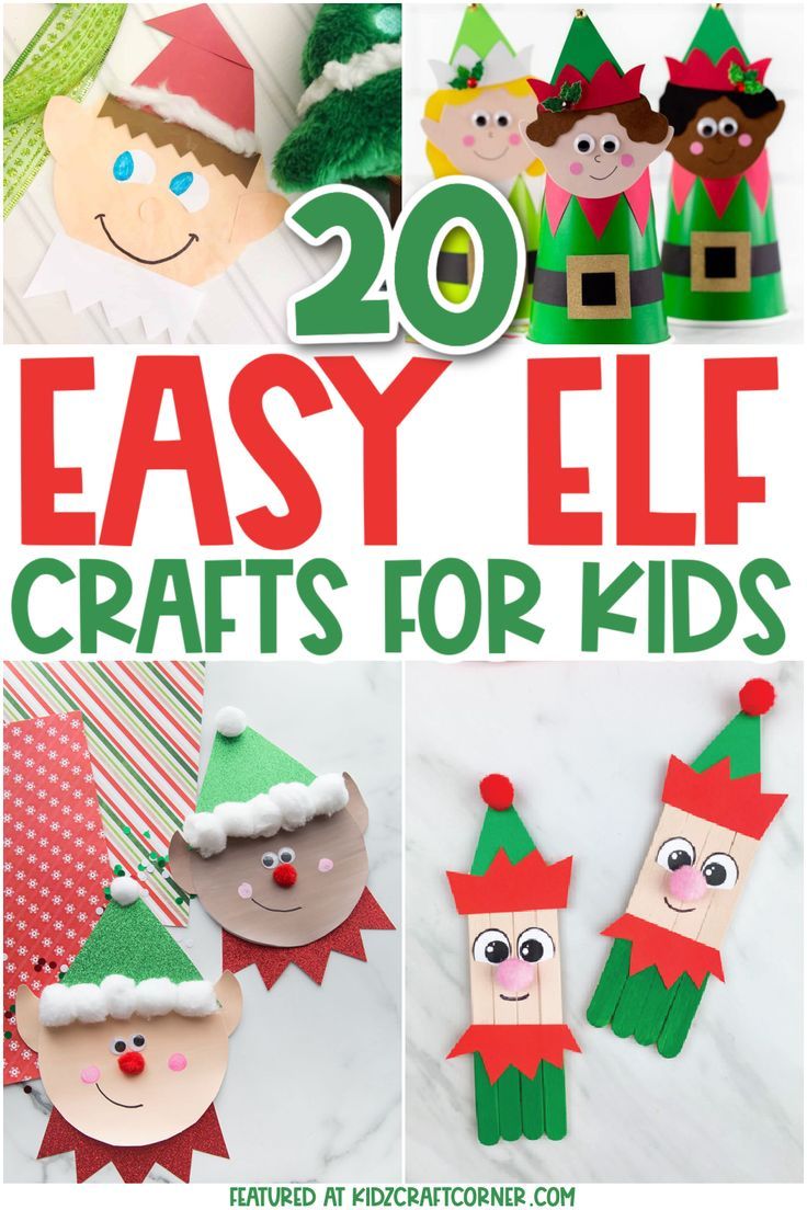 20 easy elf crafts for kids to make with paper plates and other crafting supplies