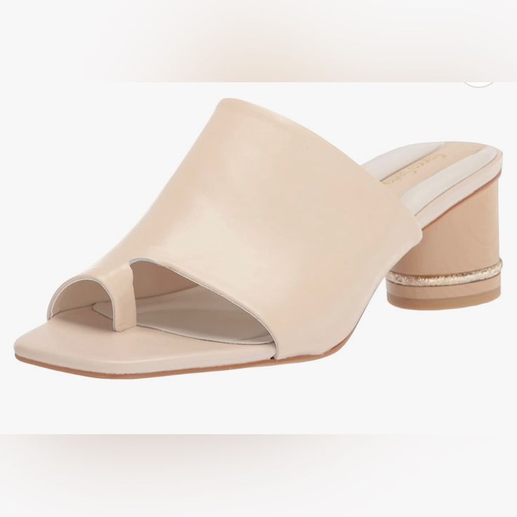 Franco Sarto Women’s Slip On Cream Sandal Description This Beautiful Italian Leather Rubber Sole Mule Sandal With An Artfully Sculpted Heel Is Designed To Stand Out. Leather Upper. Eco-Conscious Linings With Soft + Sustainable Comfort. Informa Comfort Technology: Ergonomic Insoles, Contoured Padding At Key Pressure Points, And Exceptional Support. Open Square Toe. 2.36 Inch Cylindrical Block Heel With Metallic Detail. Chic Slip-on Sandals With Heel Loop, Leather Slide Sandals With Padded Heel, Beige Slip-on Sandals With Padded Heel, Beige Open Toe Mules With Padded Heel, Beige Formal Mules For Summer, Summer Formal Beige Mules, Leather Slide Mules With Padded Heel, Summer Slides With Branded Heel Counter And Open Toe, Leather Slides With Padded Heel For Summer