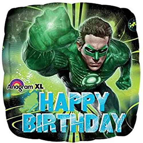 the green lantern birthday card with an image of the hero from the movie, happy birthday