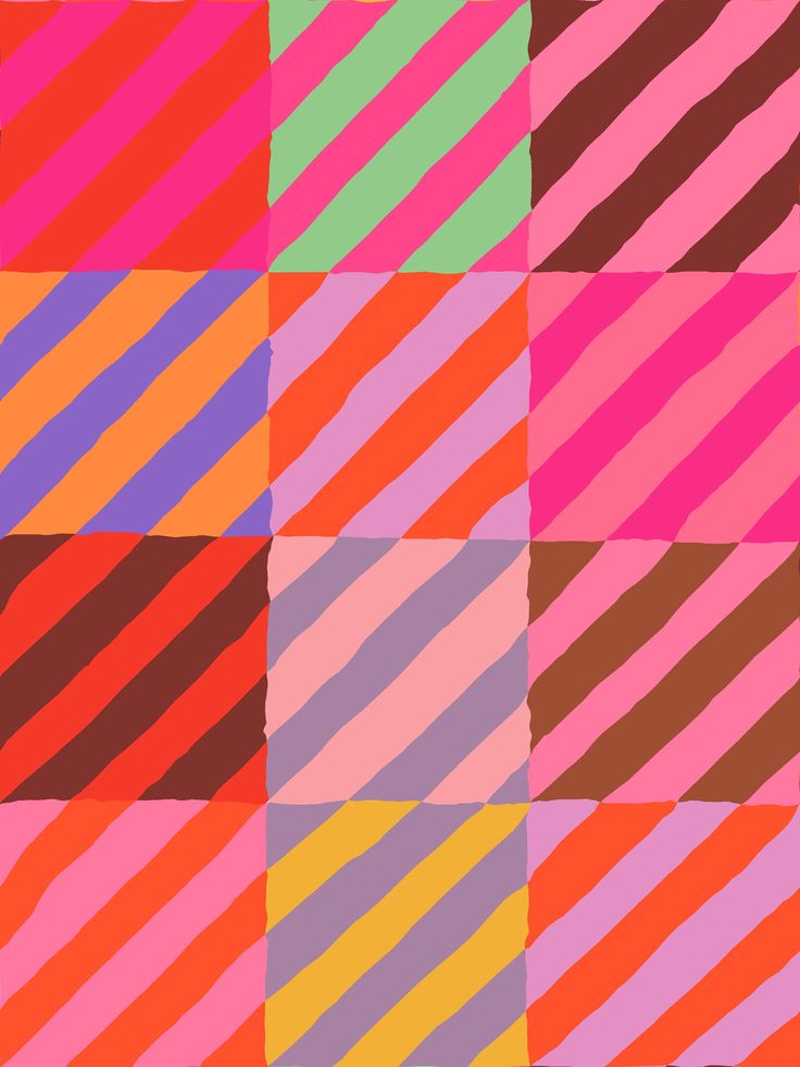 an image of a multicolored background with diagonal stripes in different sizes and colors