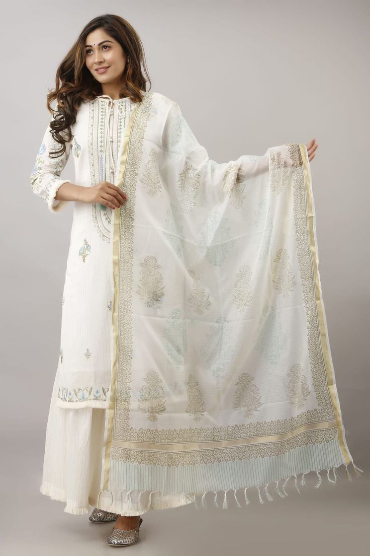 Impress Everyone With Your Stunning Look By Wearing this gorgeous Ethnic Set. The Trendy Work & Designs Speak A Language Of Elegance And Felinity, Using The Finest Quality Fabrics And Is Trendy Fashionable As Well As Comfortable. It Is Light In Weight And Will Be Soft For Your Skin. A Pretty Kurta To Wear At Parties, Functions Or Just Casually Which Is Stylish & comfortable To Wear For Women Or This Kurti And You Will Be A Fashion Statement Every Time With Brand Of Satvi Creations. DISCLAIMER: S Cotton Sharara With Sheer Dupatta For Festivals, Festive Cotton Palazzo Set With Sheer Dupatta, Straight Kurta Salwar Kameez With Embroidered Border, Anarkali Cotton Silk Kurta With Embroidered Border, Cotton Sharara With Sheer Dupatta For Eid, Cotton Sharara With Sheer Dupatta For Wedding, Straight Kurta Palazzo Set With Sheer Dupatta In Mulmul, Mulmul Palazzo Set With Sheer Dupatta And Straight Kurta, Diwali Sharara With Embroidered Border And Straight Kurta