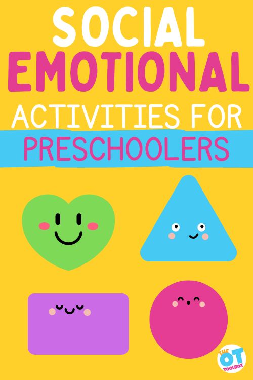 the book cover for social emotion activities for preschoolers with colorful shapes and smiling faces