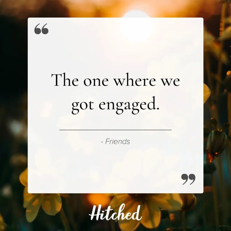 the one where we got engaged is friends - quotes about friends and their love for each other