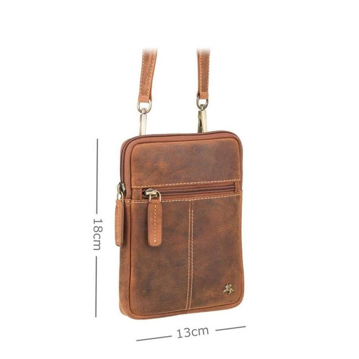 LeatherNatural Full Grain Leather Width13cm Height18cm Depth2.3cm Weight0.24 kg Zip Top Bag - Great Security Removable & Adjustable cloth strap  Small front zip for easy access 1 Inner slip pocket 2 belt loops on back for optional belt carrying capability Ideal small bag for daily carry / travel use Functional Brown Pouch Shoulder Bag, Functional Brown Shoulder Phone Bag, Functional Brown Phone Shoulder Bag, Brown Satchel Pouch With Cell Phone Pocket, Outdoor Rectangular Shoulder Bag With Cell Phone Pocket, Functional Brown Bag With Zipper Pouch, Rectangular Shoulder Bag With Zipper Pouch For Outdoor, Brown Rectangular Bag With Cell Phone Pocket, Brown Pouch For Mobile Phone Everyday Use