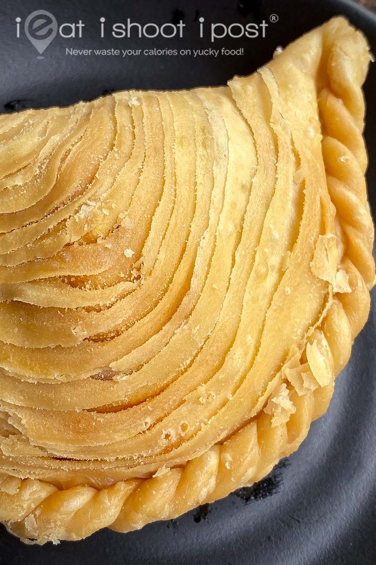 a close up of a pastry on a plate