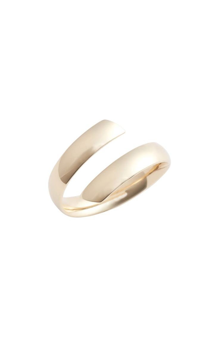 Bony Levy 14K Gold Beveled Edge Bypass Ring | Nordstrom