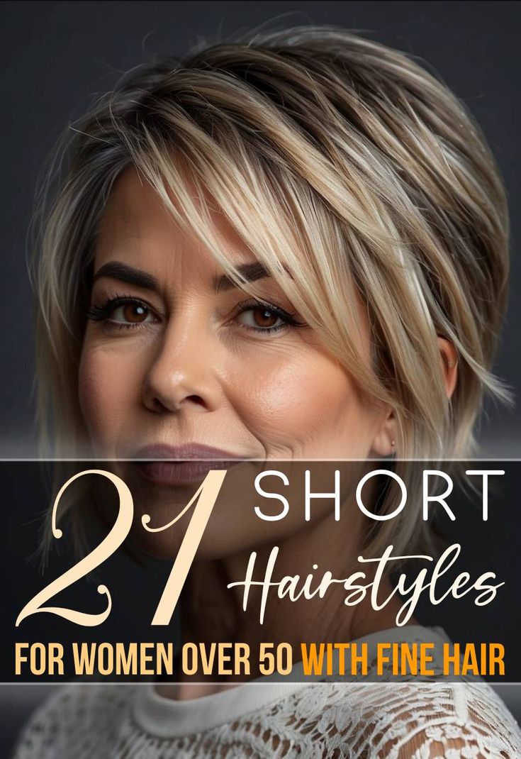 21 Short Hairstyles For Women Over 50 With Fine Hair Short Hair For Thinning Hair Women, Short Shag Haircut For Fine Hair Over 50, Short Shaggy Bob For Fine Hair, Short Textured Hairstyle Women, Over 50 Fine Hair Styles, Cute Short Hairstyles For Thinning Hair, Hair Styles For Over 50s With Fine Hair, Hairstyles For Women With Fine Hair, Short Cut For Fine Hair Over 50