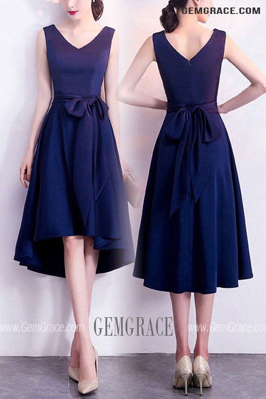 10% off now|Free shipping world-wide. Simple Satin Blue Wedding Guest Dress High Low Sleeveless at GemGrace. Click to learn our pro custom-made service for wedding dress, formal dress. View #HomecomingDresses for more ideas. Elegant Sleeveless High Low Dress For Prom, Elegant High Low Dress For Wedding And Prom Season, Elegant High Low Wedding Dress, Elegant High-low Hem Wedding Dress, Blue Sleeveless Bridesmaid Dress For Banquet, Blue Sleeveless Bridesmaid Dress For Prom Season, Blue Sleeveless Bridesmaid Dress For Prom, Elegant Blue A-line Bridesmaid Dress, Elegant Blue Satin Bridesmaid Dress