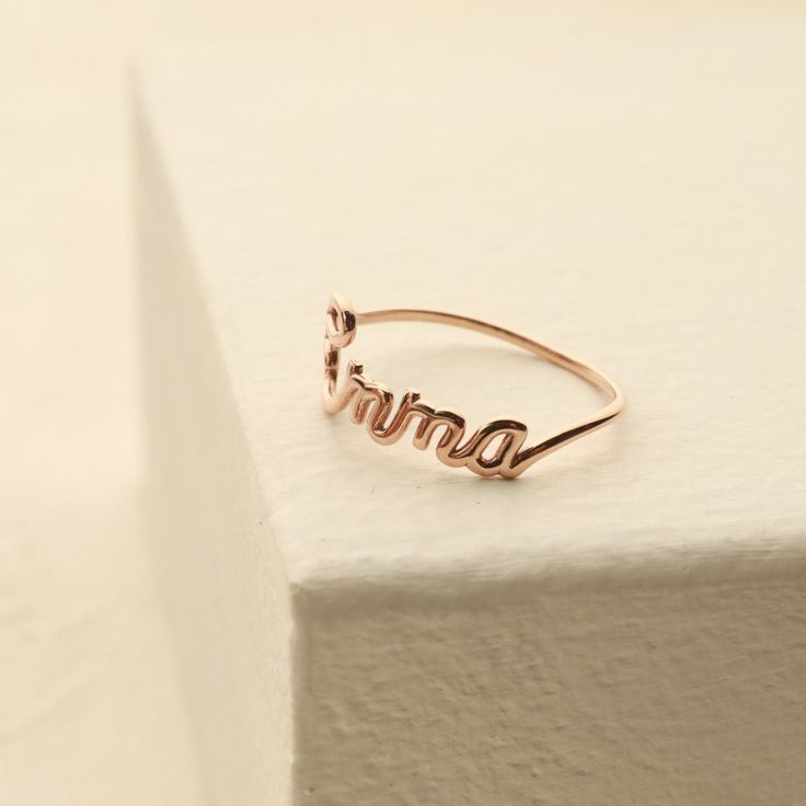 Stay close to your loved one with this Custom Single Name Ring - a timeless piece of personalized jewelry to treasure forever. Perfect for anyone special in your life, it comes in both Gold and Silver and is sure to add a unique, heartfelt touch to any occasion. Surprise your sister, mother, or friend with this elegant, meaningful gift. Name Ring, Name Rings, Meaningful Jewelry, Waterproof Jewelry, How To Feel Beautiful, Meaningful Gifts, Spring Rings, Gold And Silver, Timeless Pieces