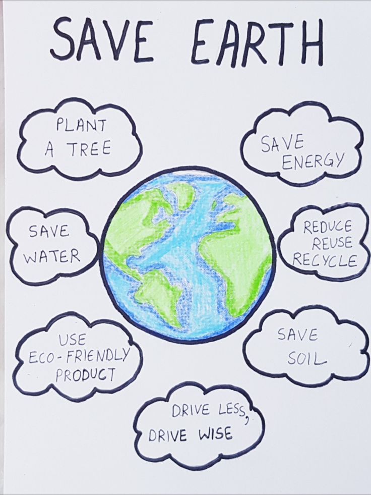 a poster with the words save earth written on it