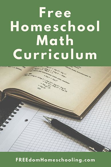 an open book sitting on top of a desk next to a pen and paper with the words free homeschool math curriculum