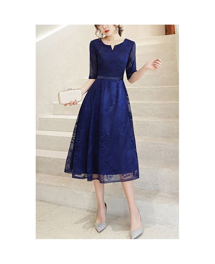 Buy royal blue midi wedding guest dress with half sleeves at cheap price online. Free stable shipping and pro custom service since 2009. Royal Blue Knee-length Dress For Wedding, Royal Blue Knee-length Wedding Dress, Elegant Half Sleeve Bridesmaid Dress, Half Sleeve Dresses For Spring Wedding Guests, Half Sleeve Dresses For Wedding Guests In Spring, Spring Half Sleeve Wedding Guest Dress, Spring Prom Dress With Half Sleeves, Royal Blue Wedding Dress For Spring, Spring Wedding Guest Dress With Half Sleeves