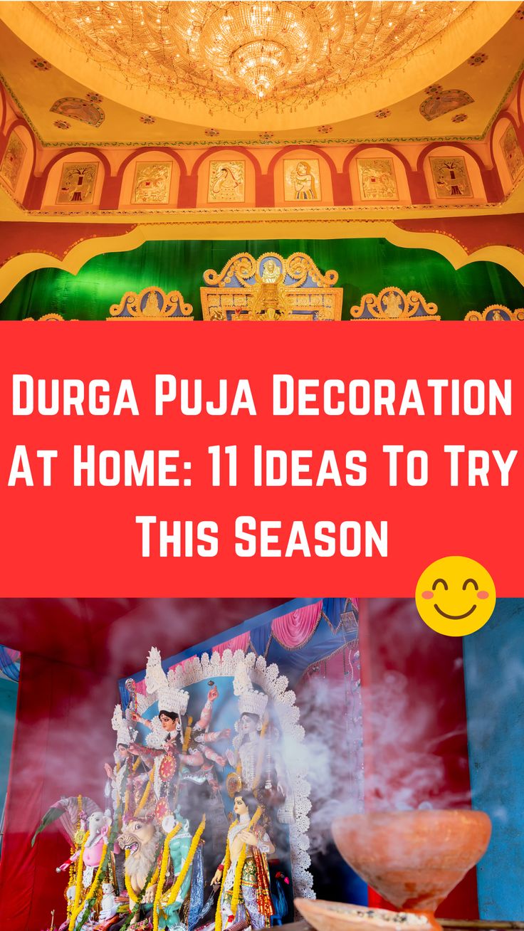 Durga Puja Decoration At Home: 11 Ideas To Try This Season Durga Puja Home Decoration, Durga Puja At Home, Durga Pandal Decoration Ideas, Durga Puja Decoration Ideas At Home, Durga Puja Decoration Ideas, Puja Decoration At Home, Durga Puja Decoration, Puja Decoration, People Are Crazy