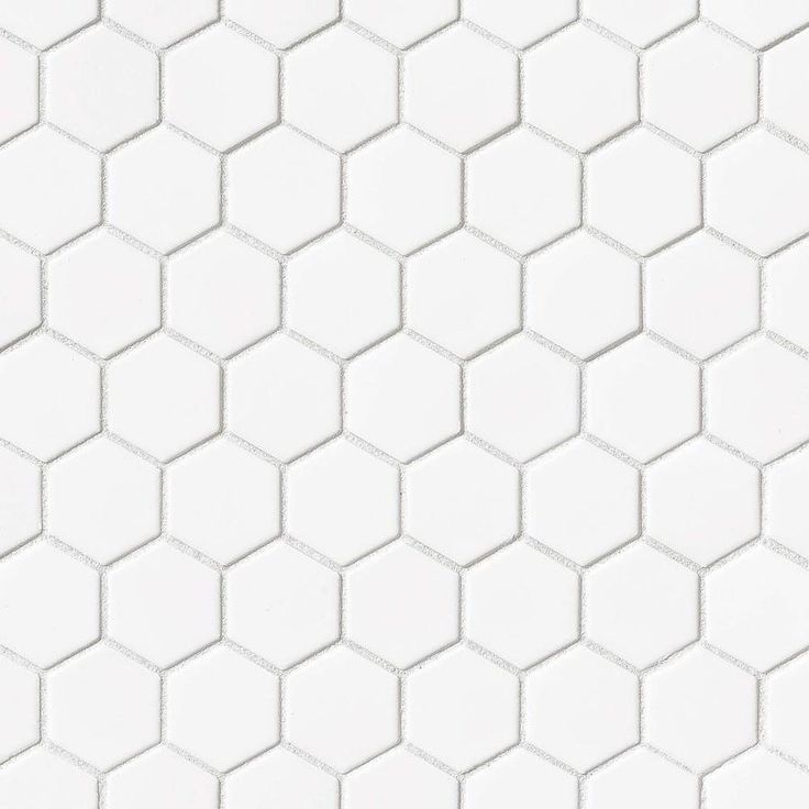 the white hexagonal tile pattern is shown