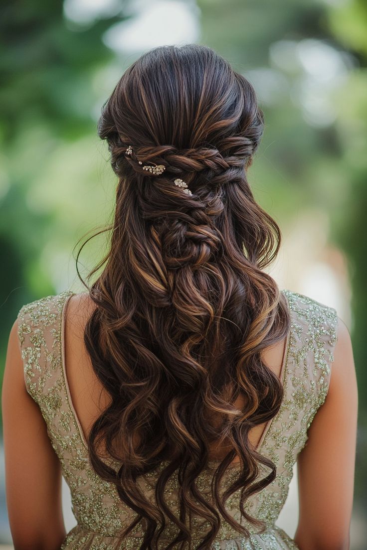 19 Stunning Bridal Hairstyles to Shine at Your Indian Wedding Hairstyle Indian, Braided Buns, Summer Wedding Hairstyles, Side Swept Curls, Summer Blonde Hair, Bridal Bun, Bridesmaid Hair Makeup, Bridal Attire, Indian Wedding Hairstyles