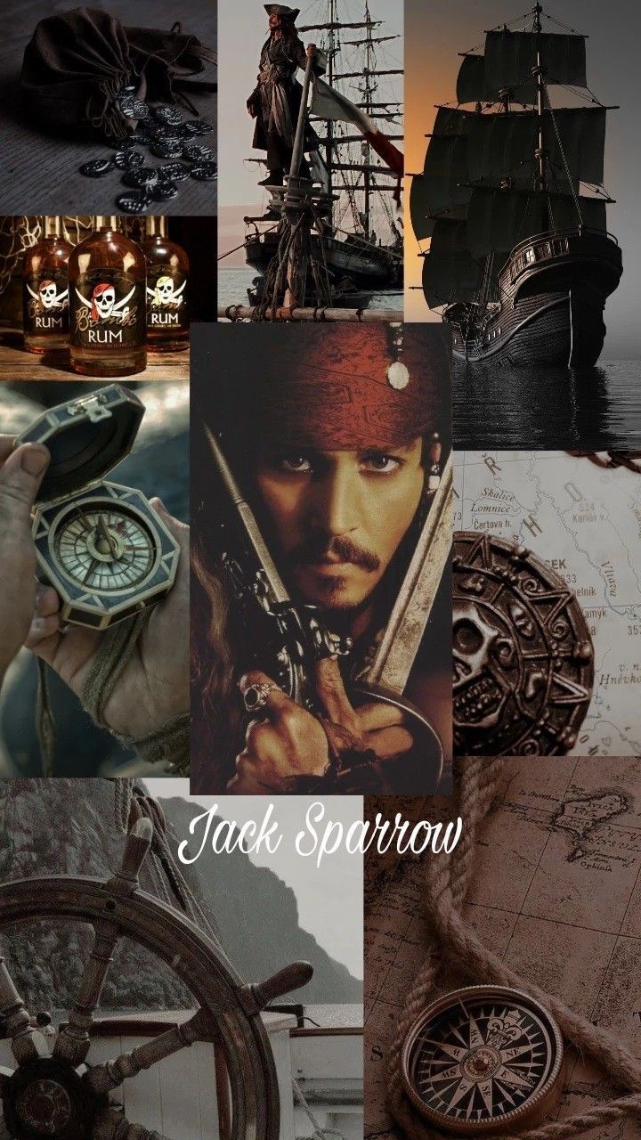 a collage of pirate images with the caption jack sparrow