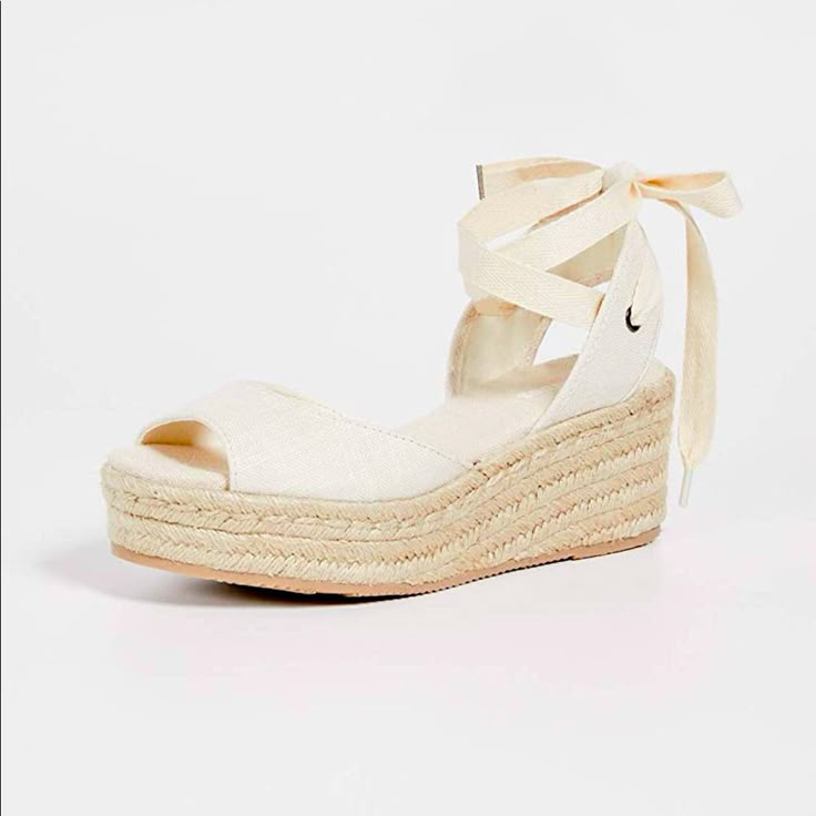 Soludos Linen Blush Open Toe Platform Wedge Espadrilles Heel Height Is Approx 2 1/2” Platform Is Approx 1 1/4” Womens Size 11 Pristine, Brand New Condition. Questions? Leave A Comment Below! White Lace-up Summer Sandals, White Espadrille Wedge Sandals For Spring, White Platform Espadrille Wedge Sandals, White Closed Toe Espadrilles For Summer, White Espadrille Heels For Vacation, White Espadrille Heels For Summer, Summer White Platform Espadrilles, Chic White Espadrille Heels, White Espadrille Wedge Sandals With Round Toe