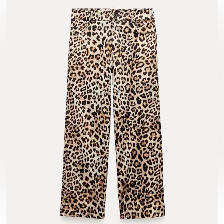 Zara Nwt Leopard/Animal Print Pants Zara Woman Collection Leopard Pants With A Low Waist With Belt Loops. Five Pockets. Straight Leg. Front Zip And Button Closure. Outer Shell 98% Cotton 2% Elastane Imported Bundle And Save Leopard Print Cotton Pants For Spring, Cotton Leopard Print Pants For Spring, Wide Leg Cotton Bottoms In Leopard Print, Fall Straight Leg Leopard Print Pants, Cotton Wide Leg Leopard Print Pants, Leopard Print Wide Leg Bottoms For Work, Wide Leg Leopard Print Bottoms For Work, Workwear Wide Leg Leopard Print Bottoms, Chic Straight Leg Leopard Print Pants