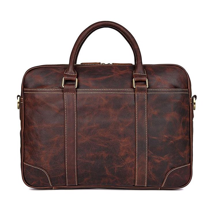 TucciPolo 7349Q Vintage Cow Leather 15 Inches Laptop Bag for Men -100% Guarantee genuine - excellent vintage leather with Double handles be able to used comfortably, the extra strap can be adjusted freely, this bag can be used as: briefcase, laptop bag, business travel bag Size approximately 16.5" L x 2.7" W x 11.5" H inches (42cm L x 7cm W x 29cm H) Color: Brown Weight: 1.52KG Livid hardware Zipper top closure Features: *There is a laptop layer, two open pockets, two pen slots and a zipper pock Laptop Handbag, Lights Pendant, Bag Business, Laptop Briefcase, Modern Chandeliers, Lighting Chandeliers, Computer Bag, Briefcase For Men, Leather Laptop