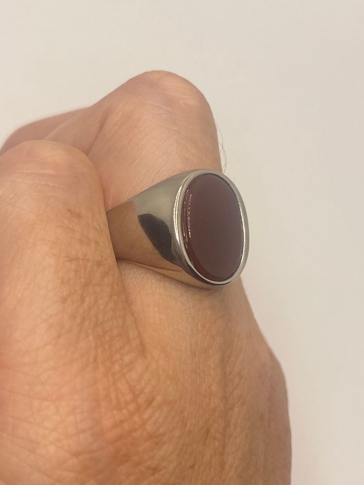 Vintage Red Carnelian Mens Ring Silver Stainless Steel https://www.etsy.com/listing/1267827401/vintage-red-carnelian-mens-ring-silver?utm_source=crowdfire&utm_medium=api&utm_campaign=api Formal Carnelian Signet Ring With Polished Finish, Classic Carnelian Signet Ring With Polished Finish, Classic Carnelian Signet Ring For Anniversary, Classic Carnelian Round Signet Ring, Classic Round Carnelian Signet Ring, Formal Red Carnelian Signet Ring, Classic Carnelian Rings With Polished Finish, Red Carnelian Signet Ring With Polished Finish, Anniversary Carnelian Signet Ring With Polished Finish