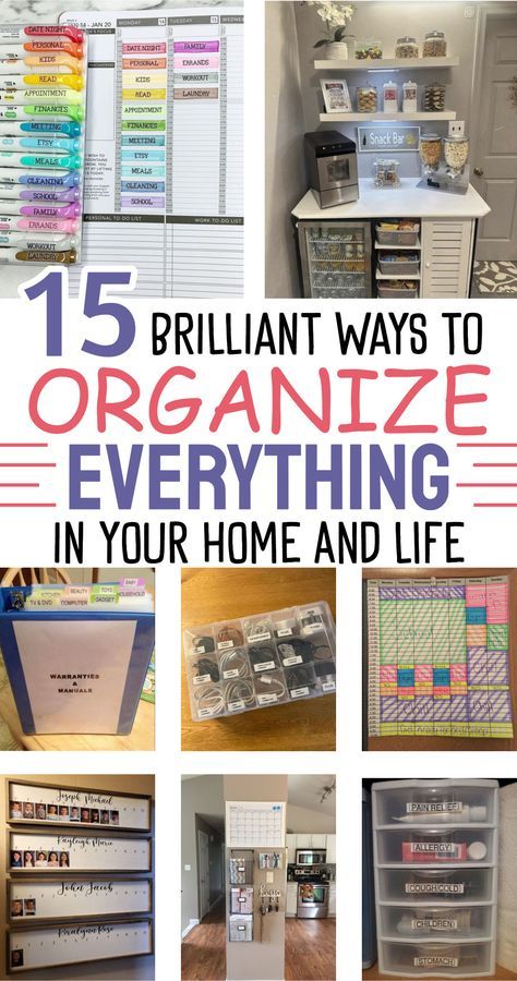 the top ten organizing tips to organize your home and life in this postcard collage