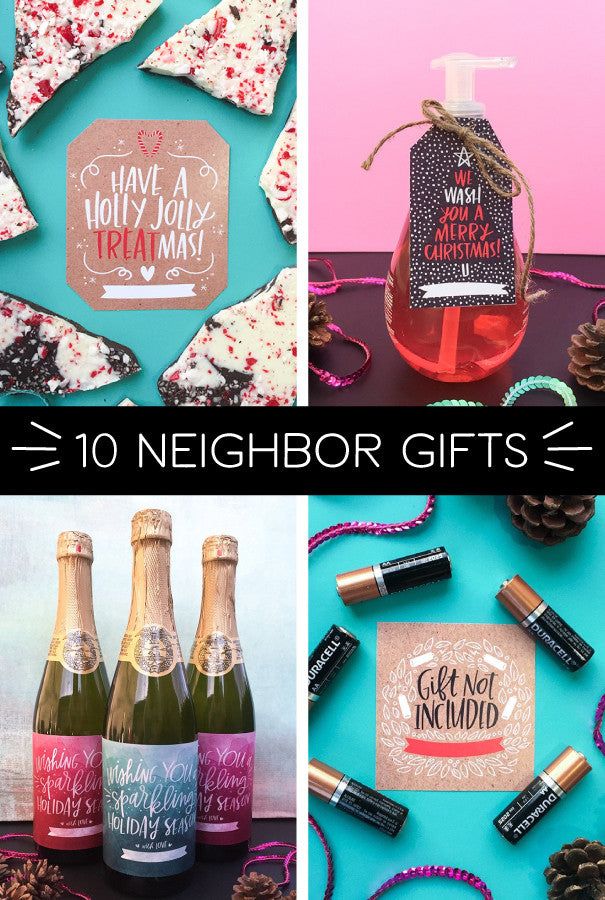 the top ten neighbor gifts for christmas and new year's eve, including wine bottles