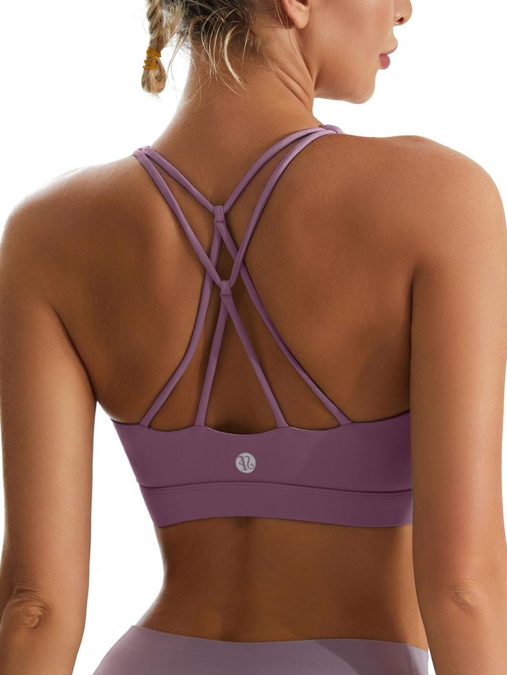 PRICES MAY VARY. √YOU ARE THE FOCUS! - Unique appearance combines strappy style and open cutout design on the back. Stylish cross open back is designed to show your line of sexy back perfectly, Special cutout highlights your personalized style. Trust us, when you put this sexy sports bra tank on, you are the focus! √WANNA NO SWEAT SPORTS? - Our premium fabric is sweat-wicking and four-way stretch which cool to touch and fits like your second skin. Inner mesh line gives a breathable and cool feel Running Girl, Girls Sports Bras, Bra Tank Top, Jump Around, Sweat Stains, Bra Tank, Cotton Bras, High Impact Sports Bra, Strappy Sports Bras