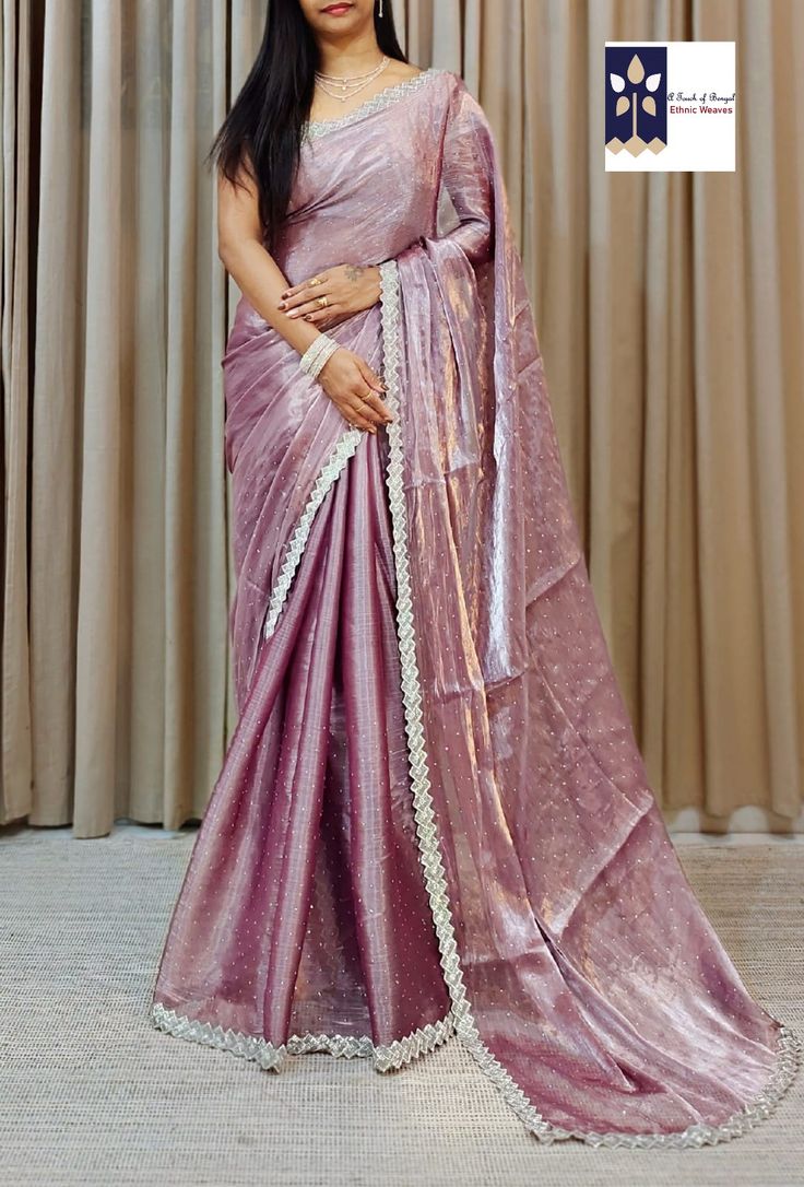 Celebration Dola Silk Pre-draped Saree With Self Design, Art Silk Saree For Reception During Navratri, Elegant Purple Chanderi Pre-draped Saree, Navratri Celebration Pre-draped Saree With Zari Work, Elegant Dola Silk Sharara With Unstitched Blouse, Party Banarasi Silk Pre-draped Saree With Dupatta, Navratri Celebration Pre-draped Dola Silk Saree, Navratri Celebration Dola Silk Pre-draped Saree, Eid Celebration Pre-draped Saree