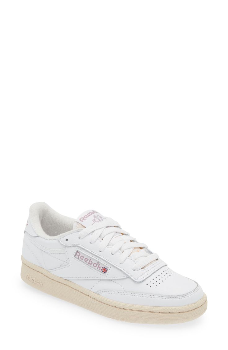 Reebok Club C 85 Vintage Sneaker available at #Nordstrom Reebok Club C 85 Vintage, Club C 85 Vintage, Reebok Club C 85, Club C 85, Gender Inclusive, Reebok Club C, Vintage Sneakers, Club C, White Chalk