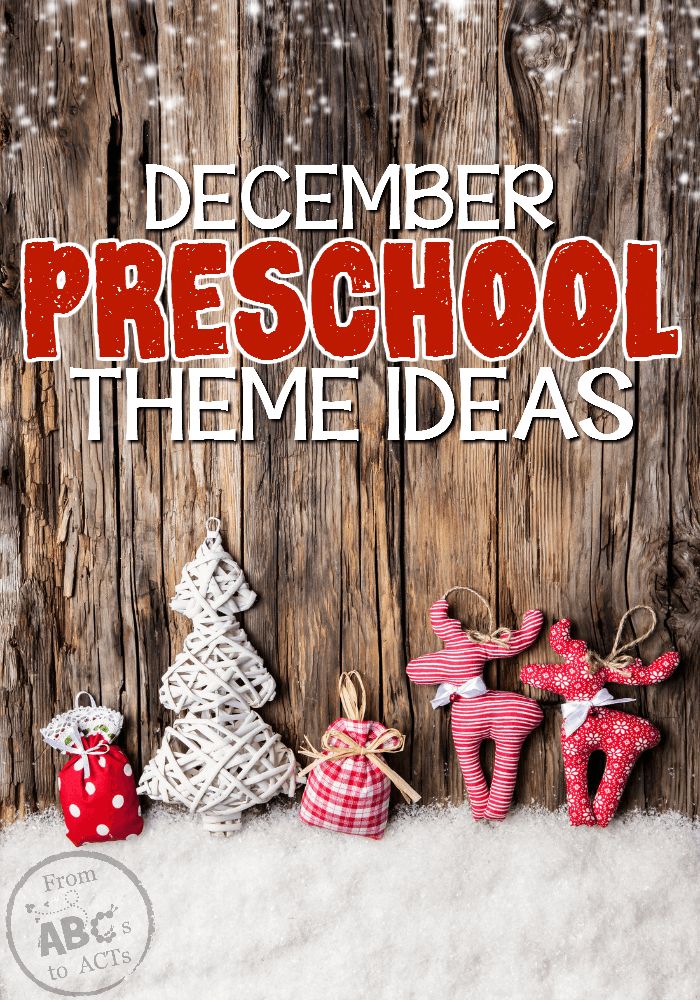 the cover of december preschool theme ideas