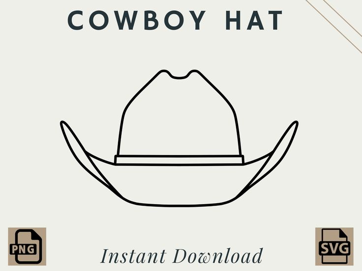 the cowboy hat is shown in black and white, as well as an image of his hat