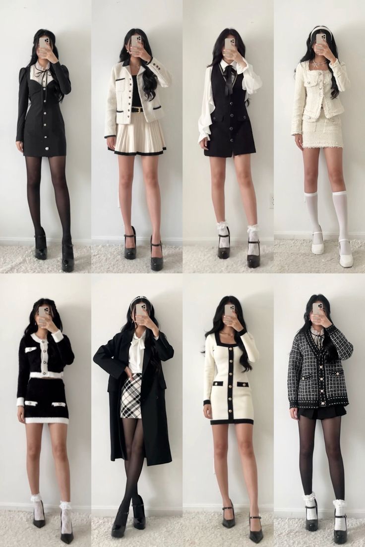 Elegant style, preppy coquette, classy outfits, blair Waldorf style, ootd, outfit inspo, outfit ideas, style inspo, tweed set outfit, kdrama fashion Dress Ootd Ideas, Preppy Style Outfits Aesthetic, Blair Waldorf Tweed Outfit, Dress Like Blair Waldorf, Old Preppy Aesthetic Outfits, Blair Style Waldorf, Tweed Outfit Ideas, Elegant Preppy Outfits, Blair School Outfit