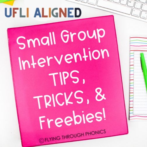 a pink sign that says small group interview tips, tricks and freebies on it