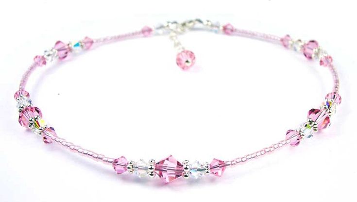 Pale Pink Tourmaline Anklet Creative Bracelets, Libra Sagittarius, Beaded Projects, Pink Tourmaline Crystal, Sagittarius Scorpio, Beaded Ankle Bracelets, Crystal Anklet, Beaded Ankle, Beaded Anklet