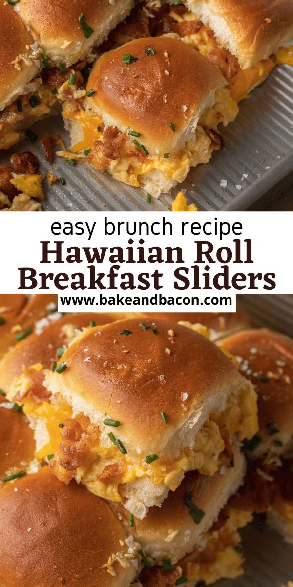 this easy brunch recipe has hawaiian roll breakfast sliders